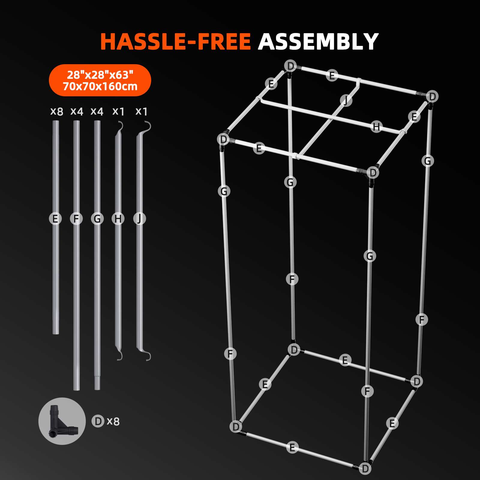 70x70x160cm SE1500 EVO 150W (con controller smart) Grow Kit – Spider farmer - immagine 2