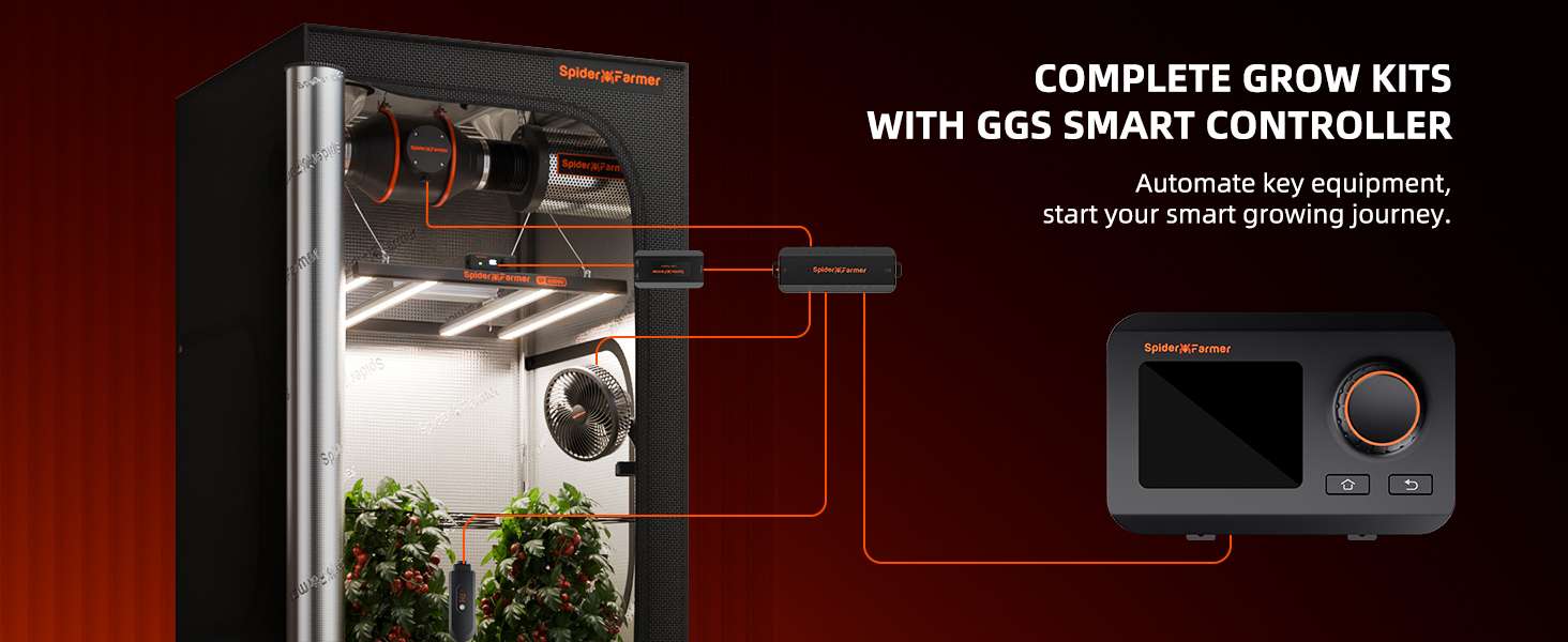 90x90x180cm G 3000 300W ( con controller smart) Grow Kit – Spider farmer - immagine 2