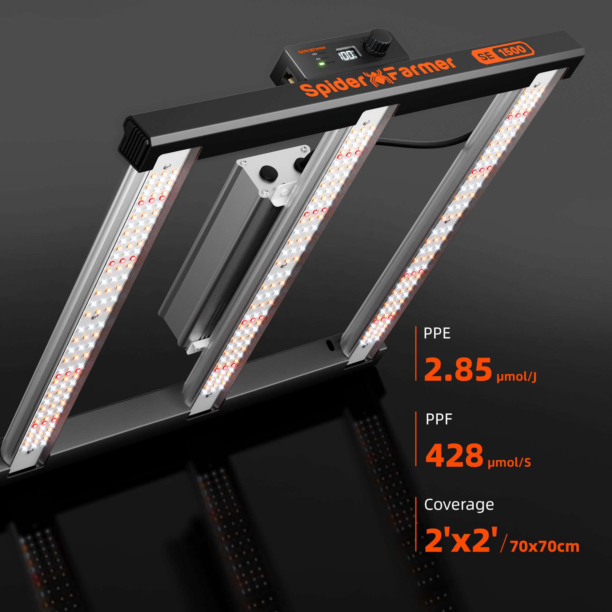 70x70x160cm SE1500 EVO 150W (con controller smart) Grow Kit – Spider farmer - immagine 9