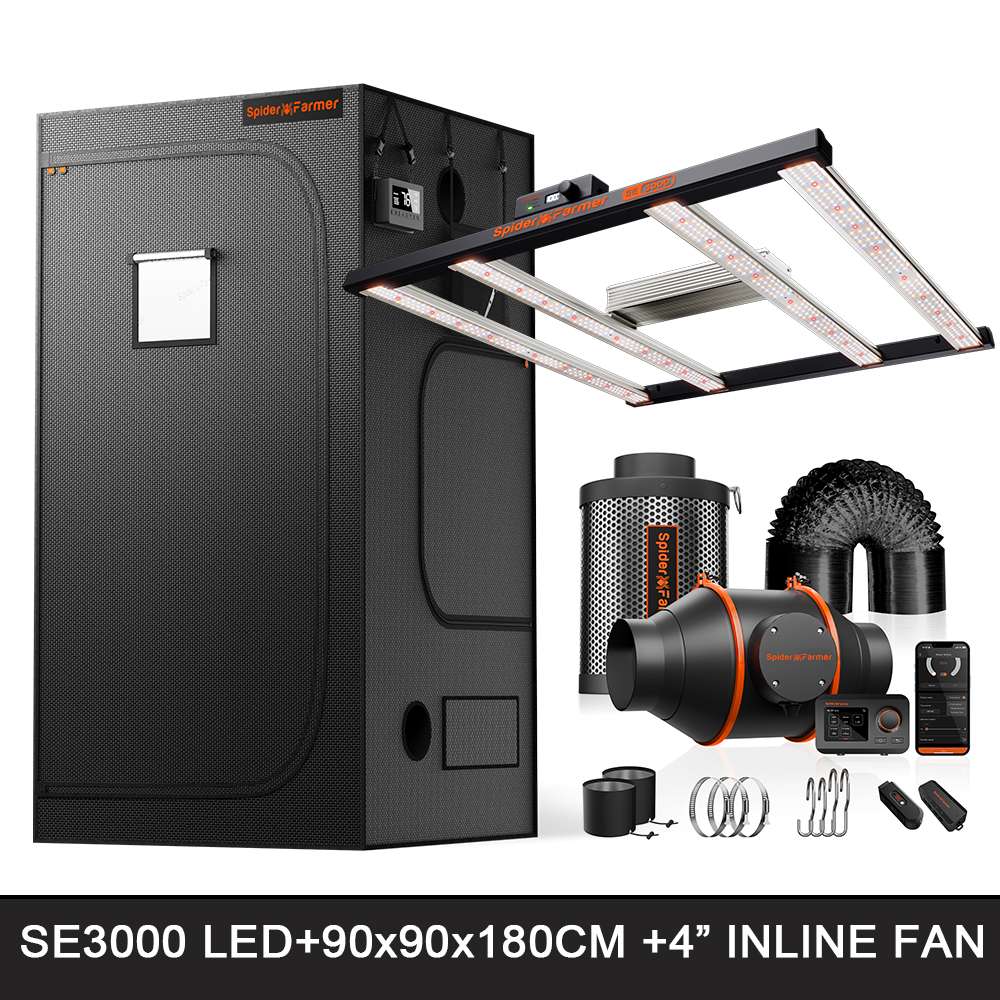90x90x180cm SE3000 EVO 300W (con controller smart) Grow Kit - Spider farmer