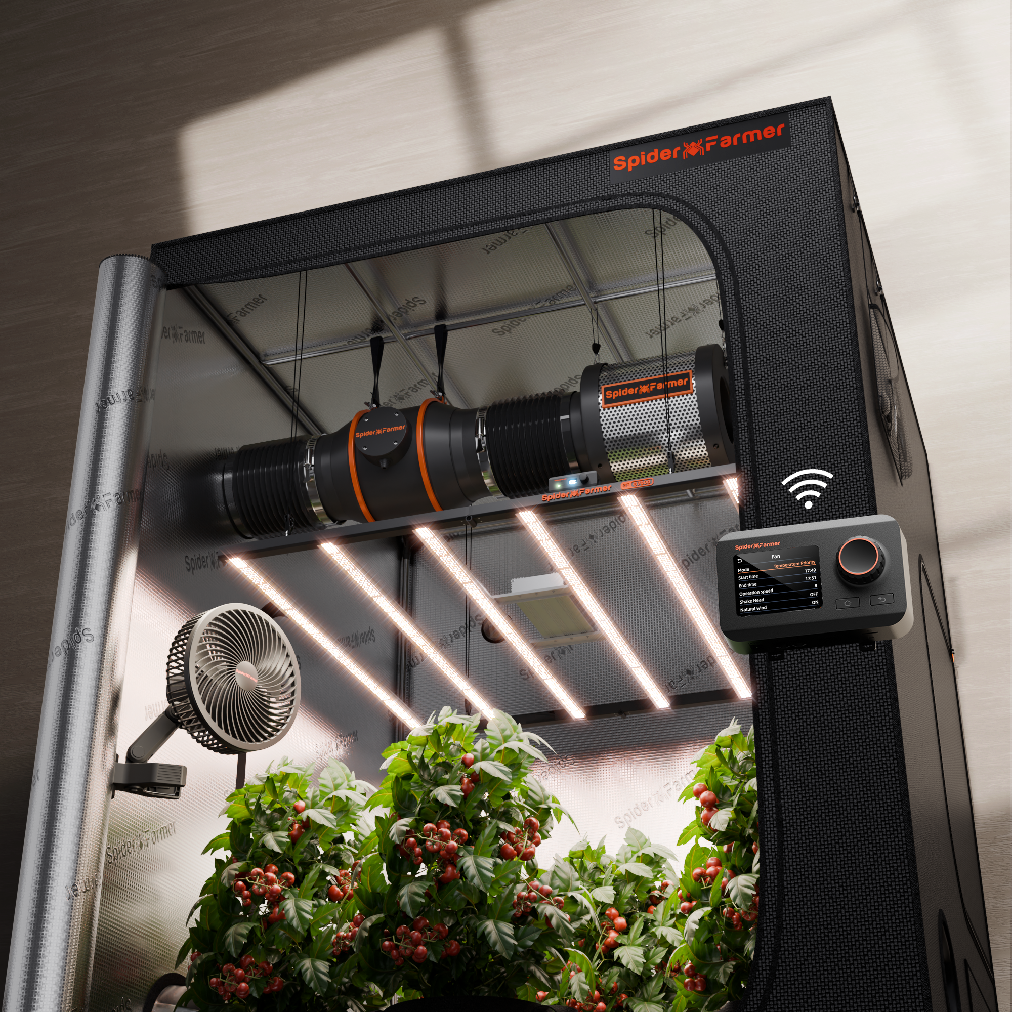 150×150×200 cm G8600 800W ( con controller smart) Grow Kit - Spider farmer