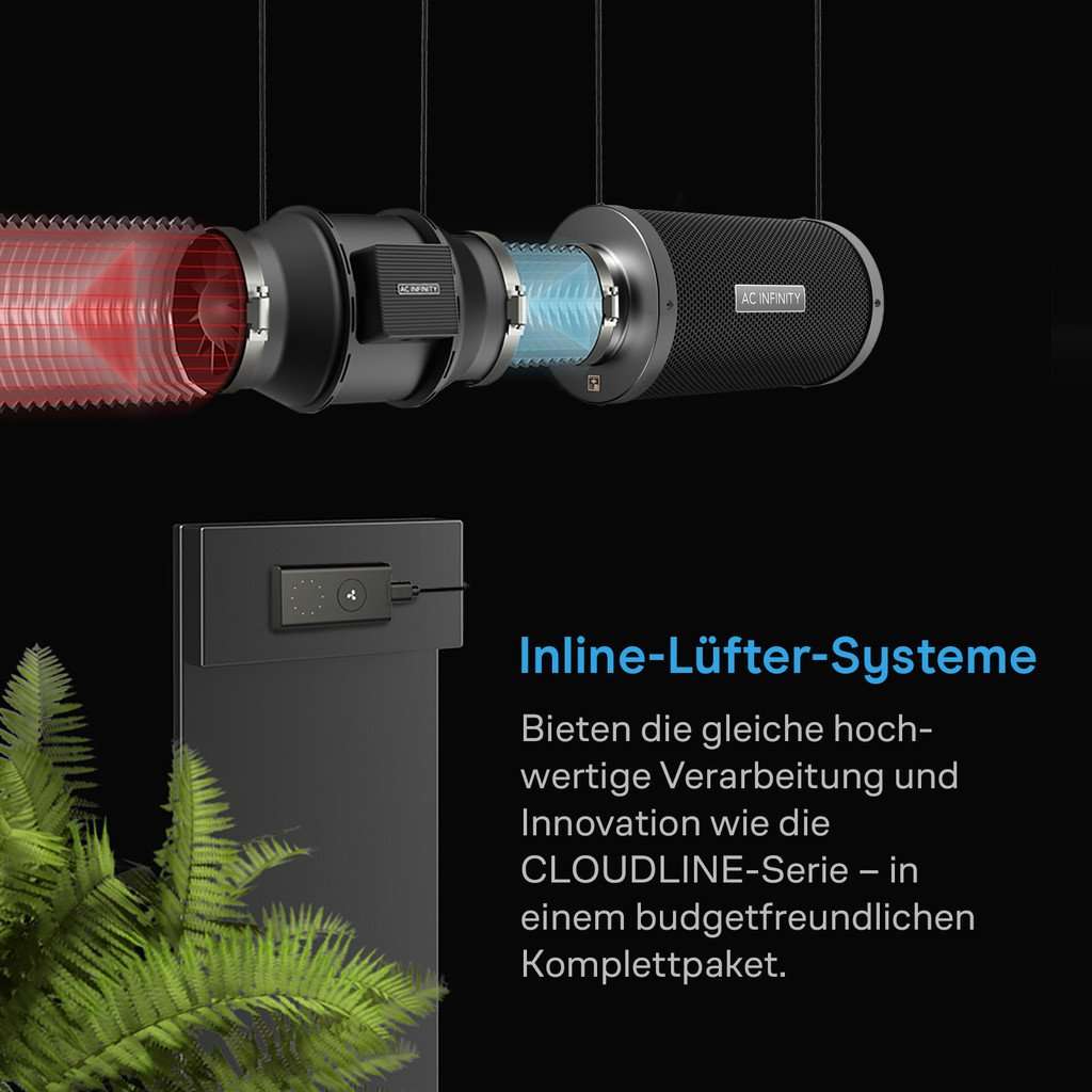 Kit aspirazione e filtrazione 100 mm con regolatore di velocità | AC Infinity - immagine 2