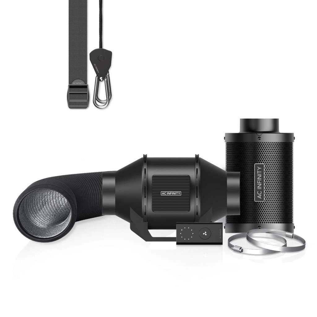 Kit aspirazione e filtrazione 100 mm con regolatore di velocità | AC Infinity