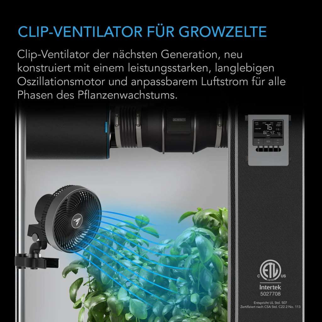 CLOUDRAY A9 – ventilatore di circolazione 225 mm | AC Infinity - immagine 2