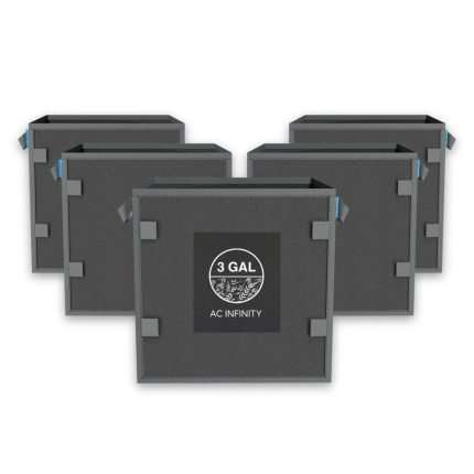 Vasi in tessuto quadrati 26,5 L – confezione 5 pezzi | AC Infinity