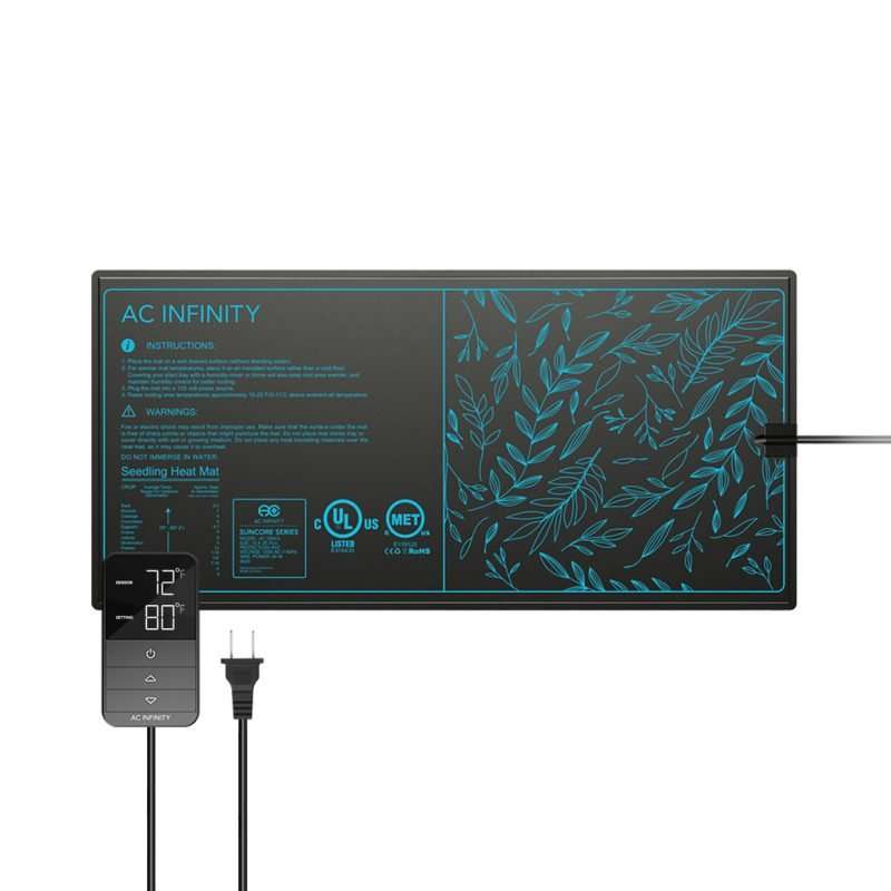 SUNCORE H3 – tappetino riscaldante 25,4 × 52,7 cm con display digitale | AC Infinity