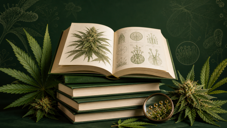 Libri illustrati dedicati alle varietà di cannabis e alla cultura botanica