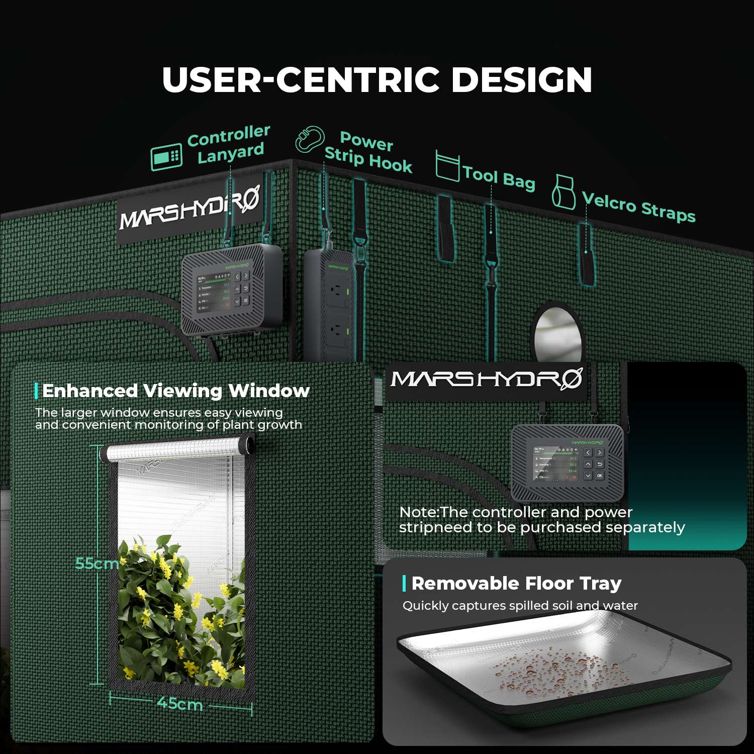 Mars Hydro MH-100X100X180 – 3.3'x3.3'x6'Grow Tent - immagine 3