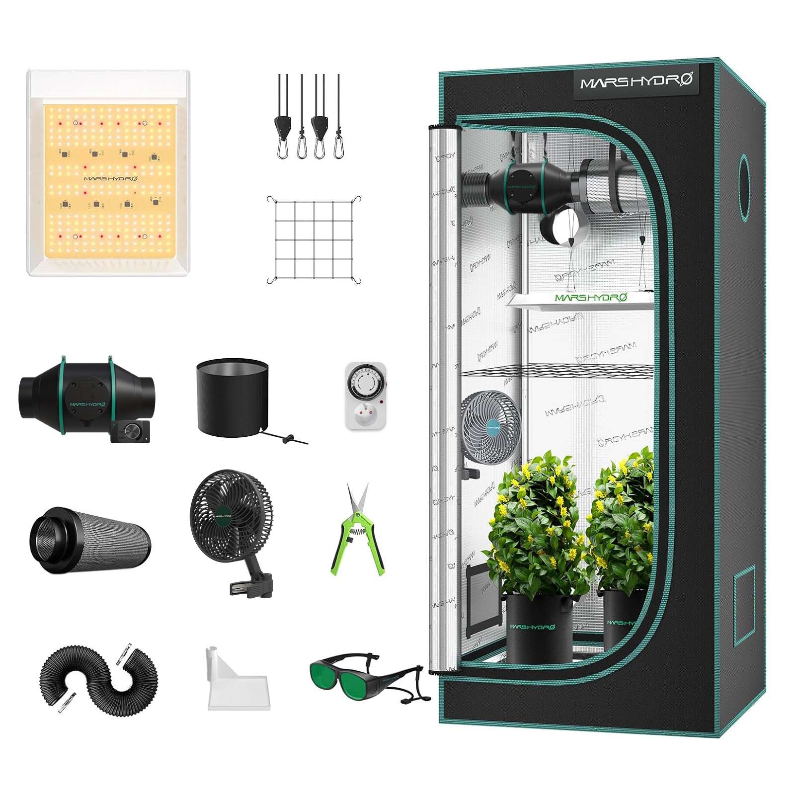 Mars Hydro MH-60X60X140 – 2'x2'x5'Grow Tent