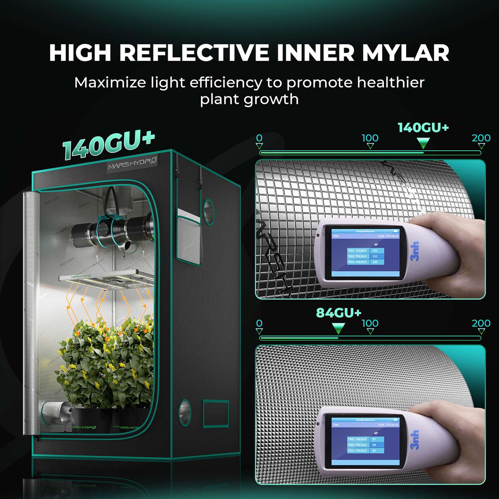 Mars Hydro MH-70X70X160 – 2.3'x2.3'x5.3'Grow Tent - immagine 3
